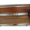 Image 5 : CONVERTED CHURCH PEW W/ EMBLEMS - BRASS & MAHOGANY - C. 19TH CENTURY