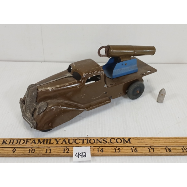 MARX TOYS(?) PRESSED STEEL ARTILLERY TRUCK 