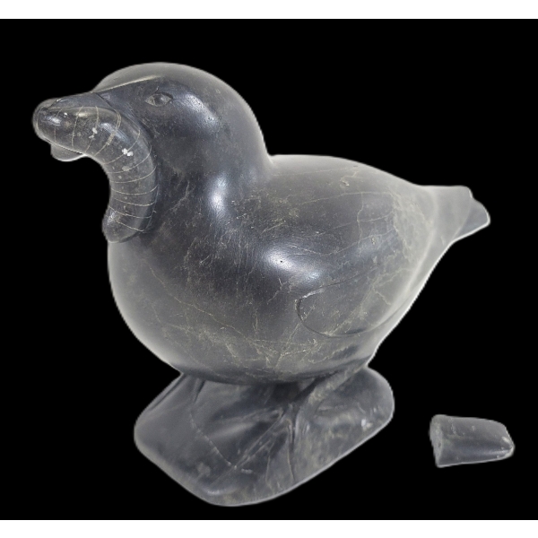 BIRD W/ GRUB BY SAMISA PASSAURALU IVILLA (1924 - 1995) - STONE