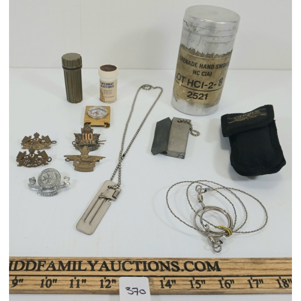 JOB LOT - SURVIVAL KIT & CDN BADGES - AIR CADETS CANADA, 110 PERTH, ETC