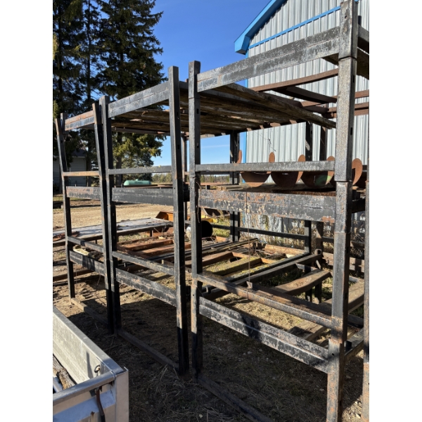 LOT OF 3 - STEEL RACKS - 48 X 80 X 100 INCH