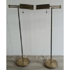 Image 2 : LOT OF 2 - BRASS-FINISHED SWING ARM FLOOR LAMPS