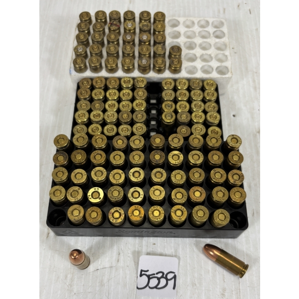 AMMO / BRASS: 50 X MIXED 9 MM LUGER - LIVE & 76 X BRASS
