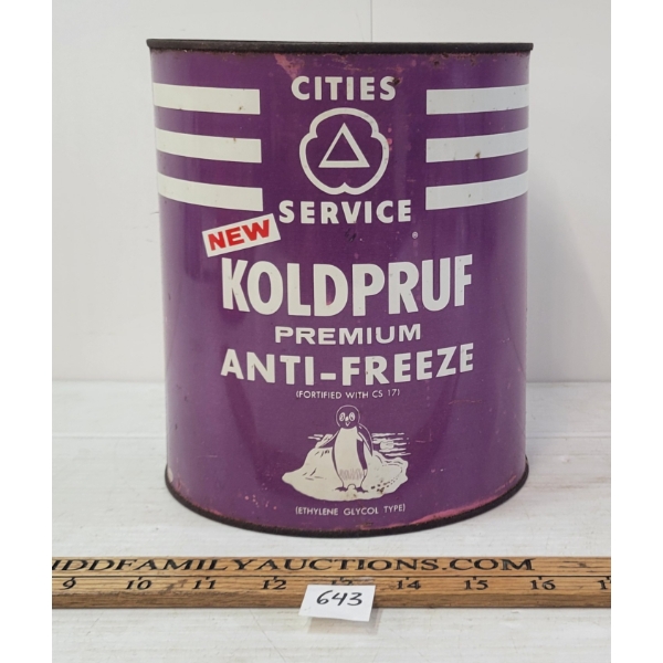CITIES SERVICE KOLDPRUF PREMIUM ANTI-FREEZE GAL CAN