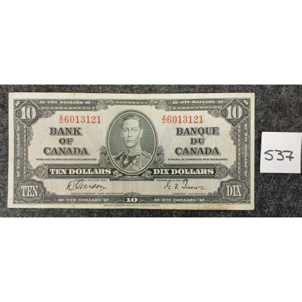 1937 CDN $10 BANKNOTE