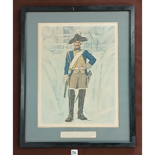 1964 BRUNSWICK DRAGOON - ROLPH CLARK STONE LTD. FRAMED PRINT - SIGNED