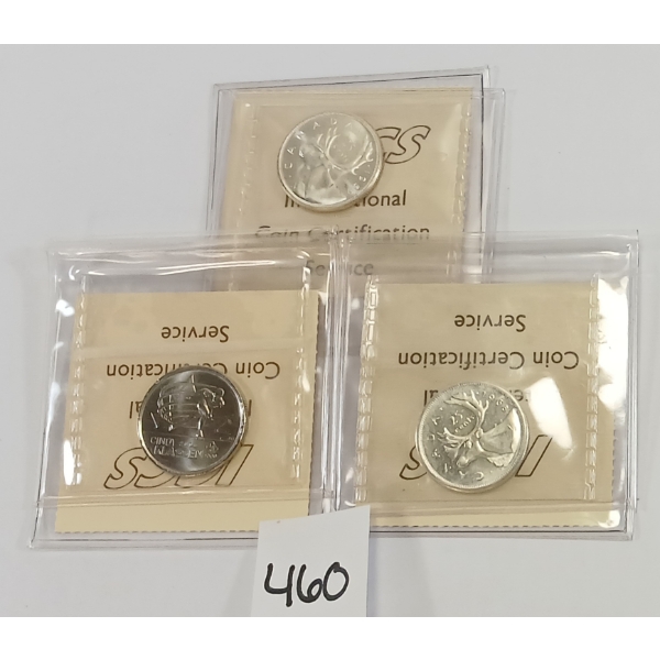 LOT OF 3 - CDN 25 CENT COINS - INCL 1959, 1963 & 2009