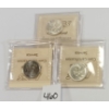 LOT OF 3 - CDN 25 CENT COINS - INCL 1959, 1963 & 2009
