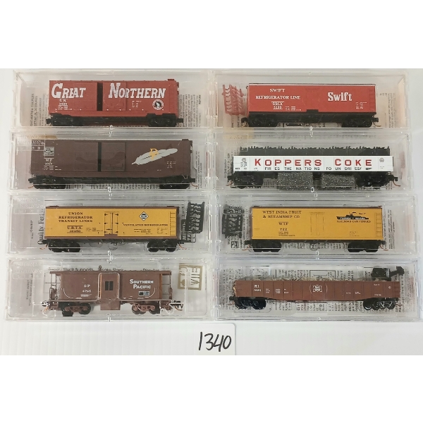 LOT OF 8 - MICRO TRAINS - KOPPER'S CO., ROCK ISLAND, ERIE, SOUTHERN PACIFIC, ETC