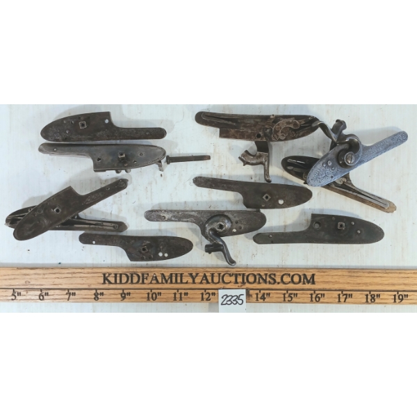 LOT OF 9 - SIDE LOCKS FOR SHOTGUNS AND MUZZLELOADERS