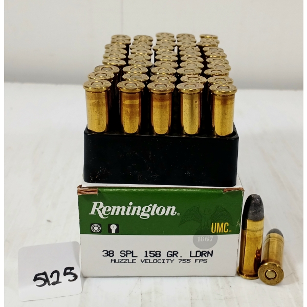 AMMO: 50X REMINGTON .38 SPL - 158GR - LDRN