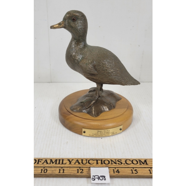 DUCKS UNLIMITED "BORN TO FLY" BY DAN ELLBERG - BRONZE STATUE