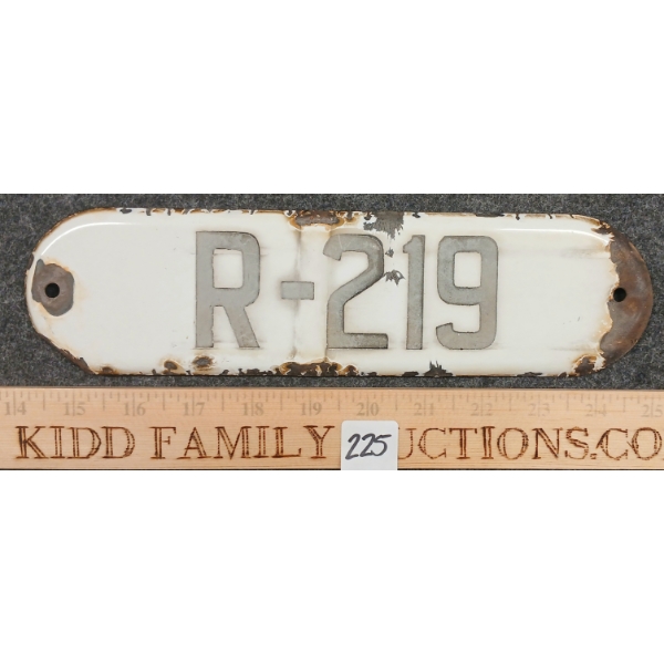 R-219 SSP EUROPEAN RAIL SIGN - CIRCA 1930's