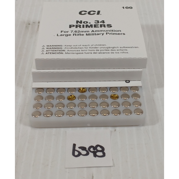 PRIMERS: APPROX 300X CCI NO. 34 LARGE RIFLE PRIMERS