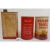 Image 5 : LOT OF 3 - SHELL MOTOR OIL INCL X-100, GOLDEN SHELL & OUTBOARD MOTOR QT CANS