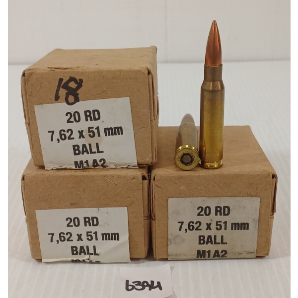 AMMO: APPROX 60X 7.62X51MM MILITARY RNDS
