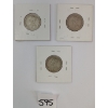 Image 2 : LOT OF 3 - 1917-1919 CDN 25 CENT SILVER COINS