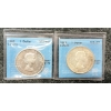 Image 2 : LOT OF 2 - 1962 CDN SILVER DOLLARS - VOYAGEUR - CCCS GRADED
