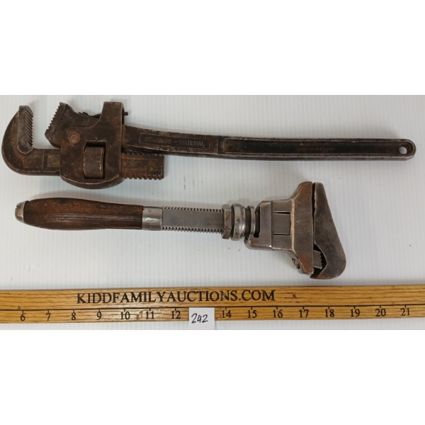 LOT OF 2 -  PIPE WRENCHES