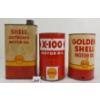 Image 3 : LOT OF 3 - SHELL MOTOR OIL INCL X-100, GOLDEN SHELL & OUTBOARD MOTOR QT CANS