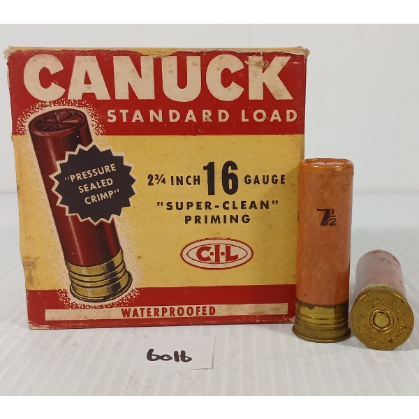 AMMO: 25X CIL CANUCK 16GA - 2 3/4IN - #7 1/2 SHOT