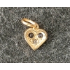 Image 3 : GOLD PLATED ROUND CUT NATURAL BLUE SAPPHIRE & CUBIC ZIRCONIA HEART PENDANT ($1,038.00 APPRAISAL)