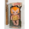 Image 2 : LOT OF 4 - KNICKERBOCKER FLINTSTONES PEBBLES DOLL, BAMM-BAMM, YOGI BEAR & MCGRAW SQUEAK TOYS