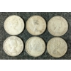 Image 2 : LOT OF 6 - 1955-1966 CDN 25 CENT COINS