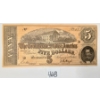 Image 1 : 1864 THE CONFEDERATE STATES OF AMERICA $5 BANKNOTE