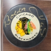 Image 2 : 1992 UTC NHL CHICAGO BLACKHAWKS BOBBY HULL HOCKEY CARD & PUCK W/ PLAQUE - SIGNED