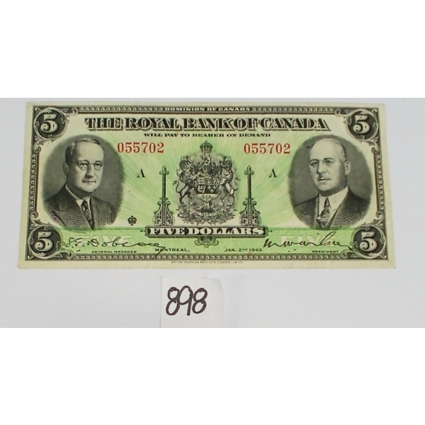 1943 CDN $2 BANKNOTE