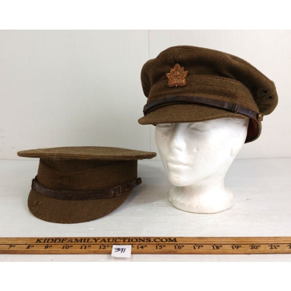 LOT OF 2 - WWI CDN SERVICE & TRENCH CAPS