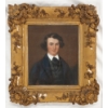 Image 1 : PERCY CUNNINGHAM PORTRAIT BY UNKNOWN ARTIST - GILDED FRAMED OIL PASTEL ON BOARD