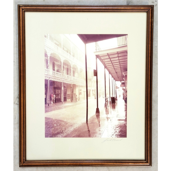 RAINING STREET BY JACK BEECH - FRAMED PHOTOGRAPH
