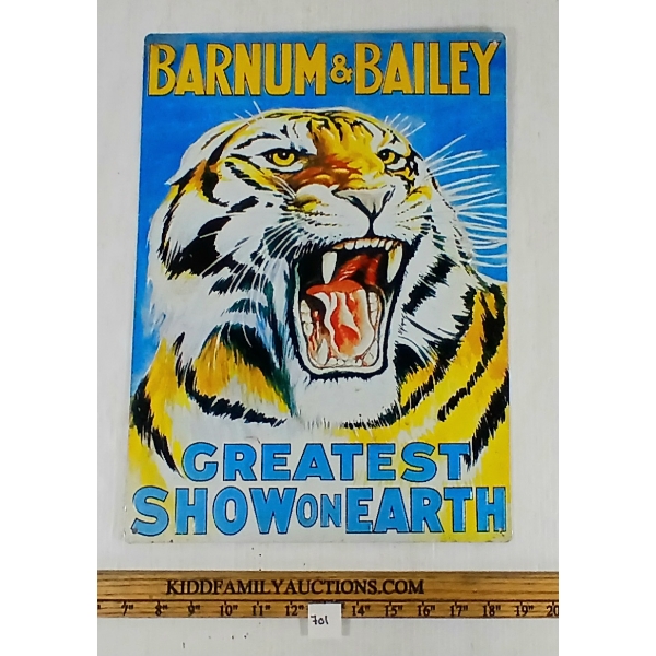 BARNUM & BAILEY GREATEST SHOW ON EARTH SST SIGN