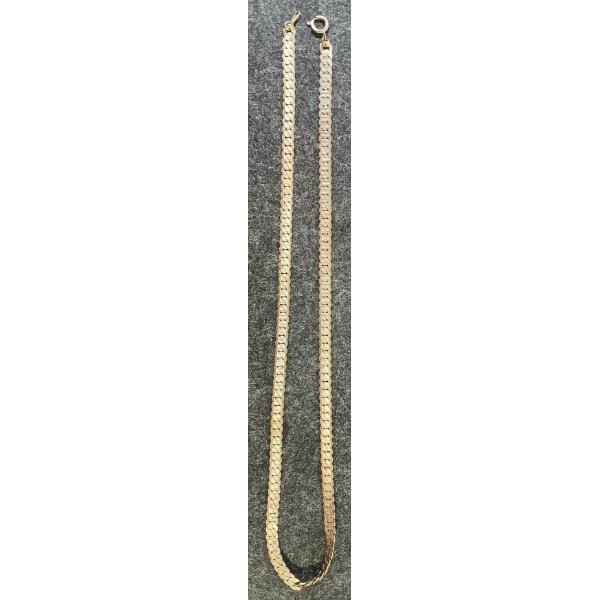 14K GOLD PLATED SERPENTINE CHAIN NECKLACE