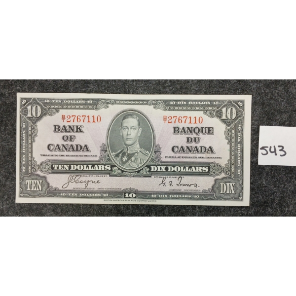 1937 CDN $10 BANKNOTE