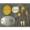 Image 2 : LOT OF 14 - MISC JEWELLERY PCS - INCL STICK PINS, MOUSE BROOCH, ITALIAN FLORAL PILL BOX, ETC