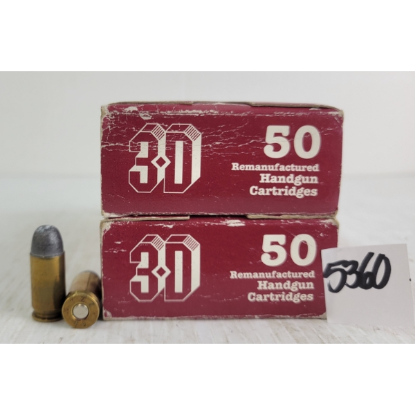 AMMO: 100X 3D .45ACP - 230GR - RN