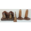 Image 2 : LOT OF 3 - ARTILLERY FUSE & RNDS TRENCH ART PICTURE FRAME & BOOK ENDS