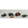 Image 2 : LOT OF 5 - TIN CARS & TANK MODELS, BATMOBILE & MICKEY MOUSE FIRE TRUCK