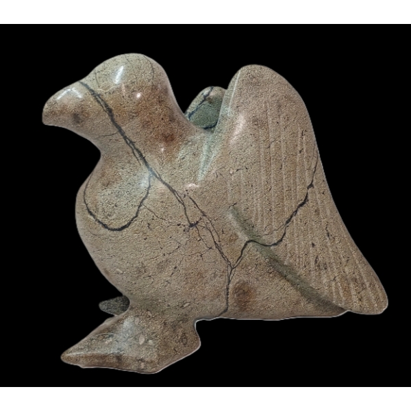 "BIRD W/ SWEPT BACK WINGS" BY JOANASSIE IGIU (1923 - 1981) - STONE