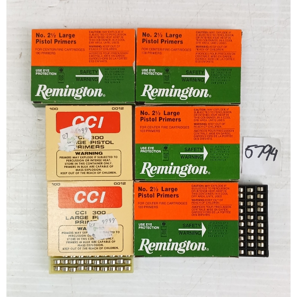PRIMERS: 600X MIXED LARGE PISTOL PRIMERS