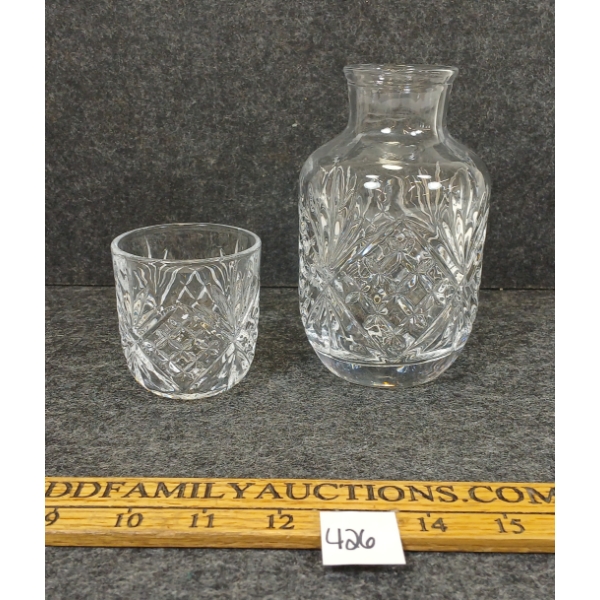 GLASS BEDSIDE WATER CARAFE