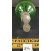 Image 4 : THE TUNE BOTTLING CO - LIME GREEN BLOWN GLASS ACID-ETCHED - SELTZER BOTTLE