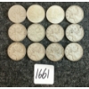 Image 1 : LOT OF 12 - 1947-1965 CDN 25 CENT COINS 
