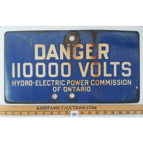 DANGER 110000 VOLTS - SSP SIGN