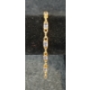 Image 1 : GOLD TONED BRACELET W/ INDIGO RHINESTONES