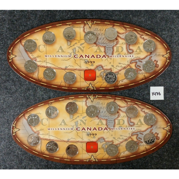 LOT OF 2 - 1999 RCM MILLENIUM UNCIRCULATED COIN SETS