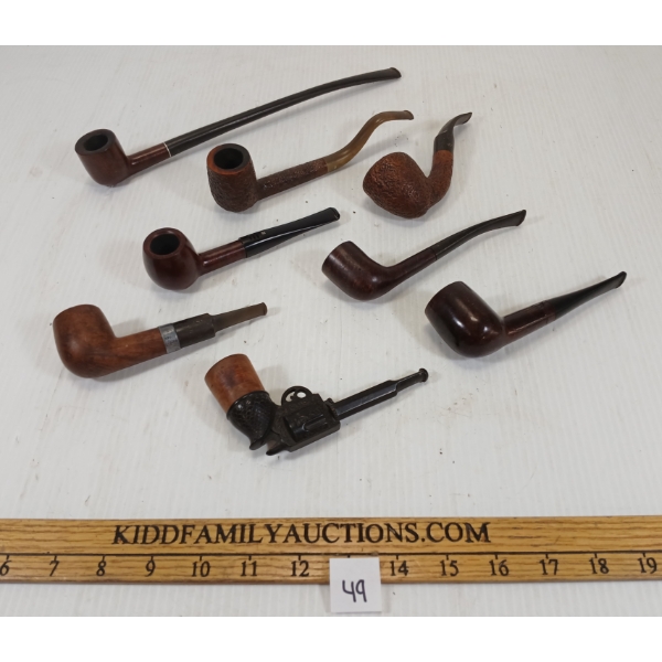LOT OF 8 - PIPES - INCL COLT REVOLVER STYLE